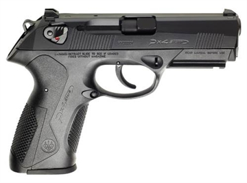 Picture of Beretta USA Px4 Storm Full Size Frame 40 S&W 10+1, 4.10" Black Steel Barrel, Black Bruniton Serrated Steel Slide, Black Polymer Frame w/Picatinny Rail, Ambidextrous JXF4F20