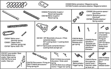 Picture of BERETTA SPARE PARTS KIT FOR 92 SERIES PISTOLS EK68615