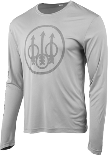 Picture of BERETTA T-SHIRT LS VINTAGE TRIDENT LARGE LIGHT GREY< TS736T0394090CL