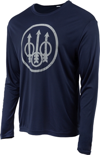 Picture of BERETTA T-SHIRT LS VINTAGE TRIDENT LARGE NAVY BLUE< TS736T03940058L