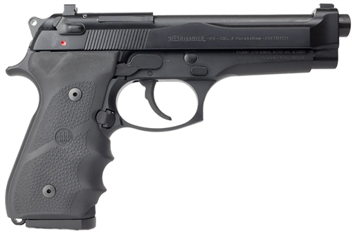 Picture of Beretta USA 92FS Brigadier Full Size Frame 9mm Luger 15+1 4.70" Black Inox Steel Barrel, Black Bruniton Serrated Steel Slide, Black Aluminum Frame w/Beavertail, DA/SA, Ambidextrous J92F700M