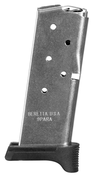 Picture of Beretta Pistol Magazine, 9MM, 6 Rounds, Fits APX Carry Pistols, Steel, Matte Finish, Black JMAPXCARRY6