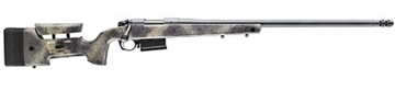 Picture of Bergara B-14 Wilderness Series HMR Rifle, Bolt Action Rifle, 300 Winchester Magnum, 26" Barrel, Threaded 5/8-24, Cerakote Finish, Gray, Molded Stock w/ Mini-Chassis, Omni Muzzle Brake, Fluted Bolt, 5 Rounds, 1 Magazine, Right Hand B14LM361