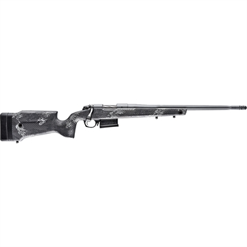 Picture of Bergara Premier Series, Crest, Bolt Action Rifle, 300 Winchester Magnum, 22" Fluted Barrel, Threaded 5/8x24, Omni Muzzle Brake, Cerakote Finish, Sniper Gray, Monte Carlo Carbon Fiber Stock, 5 Rounds, 1 AICS Style Magazine B14LM751