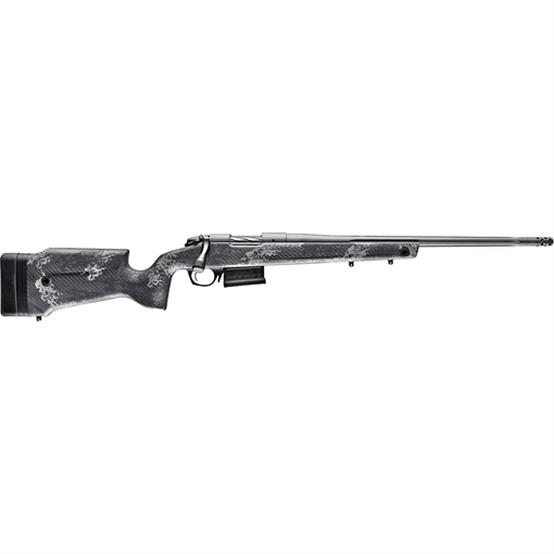 Picture of Bergara Premier Series, Crest, Bolt Action Rifle, 6.5 Creedmoor, 20" Fluted Barrel, Threaded 5/8x24, Omni Muzzle Brake, Cerakote Finish, Sniper Gray, Monte Carlo Carbon Fiber Stock, 5 Rounds, 1 AICS Style Magazine B14S752