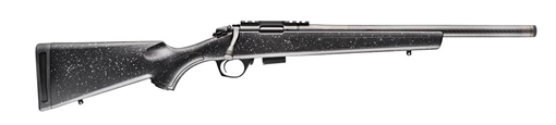 Picture of Bergara Rifles BMR Carbon Fiber Full Size 17 HMR 5+1/10+1 20" Matte Blued Carbon Fiber/Steel Threaded Barrel & Drilled & Tapped Steel Receiver, Fixed Black/Gray Speckled Synthetic Stock BMR006