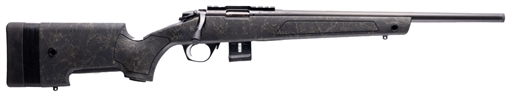 Picture of Bergara Rifles BMR-X 17 HMR 10+1 18" Blued Heavy Threaded Barrel, Blued Picatinny Rail Receiver, Adj LOP Green w/Black Webbing Synthetic Stock BMR011