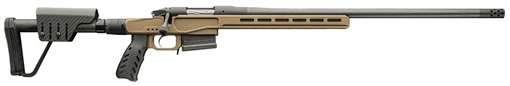 Picture of Bergara Premier Series MG Lite Rifle, Bolt Action Rifle, 300 Winchester Magnum, 24" Carbon Fiber Barrel, Threaded 5/8-24, Omni Muzzle Brake, Cerakote Finish, Black, Magnesium Chassis Stock w/ Folder, 5 Rounds, AICS Style Detachable Magazine, Right Hand BPR37-300WM BPR37300WM