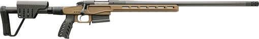 Picture of Bergara Premier Series MG Lite Rifle, Bolt Action Rifle, 6.5 PRC, 22" Carbon Fiber Barrel, Threaded 5/8-24, Omni Muzzle Brake, Cerakote Finish, Black, Magnesium Chassis Stock w/ Folder, 3 Rounds, AICS Style Detachable Magazine, Right Hands BPR37-65PRC BPR3765PRC