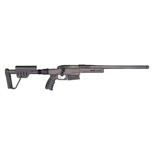 Picture of Bergara Premier Series MG Micro Lite, Bolt Action Rifle, 6.5 PRC, 18" Carbon Fiber Barrel, Threaded 5/8-24, Omni Muzzle Brake, Cerakote Finish, Tungsten, Magnesium Chassis Stock w/ Folder, 3 Rounds, AICS Style Detachable Magazine, Right Hand BPR36-65PRC