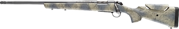 Picture of Bergara B-14 Wilderness Series Sierra, Bolt Action Rifle, 22-250 Remington, 20" Fluted Barrel, Threaded 5/8-24, Camo Finish, Sniper Gray, Sierra Synthetic Soft Touch Stock, Omni Muzzle Brake, Fluted Bolt, 4 Rounds, Hinged Floor Plate Magazine, Left Hand B14S804L
