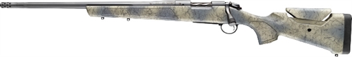 Picture of Bergara B-14 Wilderness Series Sierra, Bolt Action Rifle, 6.5 PRC, 20" Fluted Barrel, Threaded 5/8-24, Camo Finish, Sniper Gray, Sierra Synthetic Soft Touch Stock, Omni Muzzle Brake, Fluted Bolt, 3 Rounds, Hinged Floor Plate Magazine, Left Hand B14SM809L