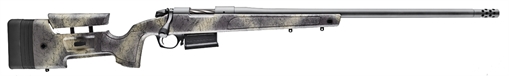 Picture of Bergara B-14 Series Wilderness HMR, Bolt Action Rifle, 7MM PRC, 24" Threaded Barrel, Threaded 5/8x24, Omni Muzzle Brake, Fluted Bolt, Cerakote Finish, Sniper Gray, Molded Stock with Mini Chassis, 5 Rounds, 1 AICS Style Detachable Magazine, Right Hand B14LM3613