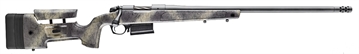 Picture of Bergara B-14 Series Wilderness HMR, Bolt Action Rifle, 7MM PRC, 24" Threaded Barrel, Threaded 5/8x24, Omni Muzzle Brake, Fluted Bolt, Cerakote Finish, Sniper Gray, Molded Stock with Mini Chassis, 5 Rounds, 1 AICS Style Detachable Magazine, Right Hand B14LM3613