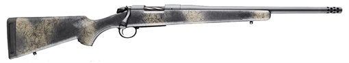 Picture of Bergara B-14 Wilderness Series Ridge, Bolt Action Rifle, 7MM PRC, 22" Threaded Barrel, Threaded 5/8x24, Omni Muzzle Brake, Cerakote Finish, Sniper Gray, Wilderness Synthetic Stock, Hinged Floor Plate, 3 Rounds, Right Hand B14LM5113