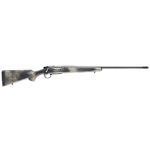 Picture of Bergara B-14 Wilderness Series Ridge Rifle, Bolt Action Rifle, 300 PRC, 24" Barrel, Threaded 5/8-24, Cerakote Finish, Gray, Wilderness Synthetic Stock, Hinged Floor Plate, Omni Muzzle Brake, Fluted Bolt, 3 Rounds, Right Hand B14LM518