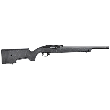 Picture of Bergara BXR Semi-automatic Rifle, 22 LR, 16.5" Carbon Fiber Barrel, 1/2x28 Threaded, Cerakote Finish, Black , Synthetic Stock, Black w/Gray Splatter, Integrated 30MOA Picatinny Rail, 10 Rounds, 1 Magazine, Right Hand BXR002