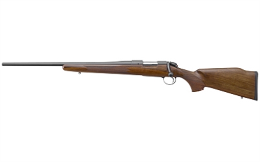 Picture of Bergara B-14 Series, Timber, Bolt Action Rifle, 300 Winchester Magnum, 24" Barrel, Cerakote Finish, Graphite Black, Monte Carlo Walnut Stock, Left Hand, Hinged Floor Plate, 3 Rounds B14LM001L