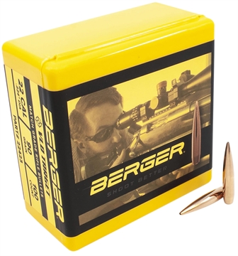 Picture of Berger Bullets VLD Target, .224 Diameter, 22 Caliber, 90 Grain, Boat Tail Hollow Point, 100 Count 22423