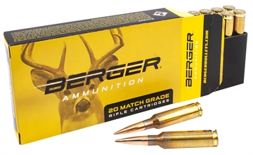 Picture of Berger Bullets Elite Hunter Rifle Ammunition 6.5mm Creedmoor 156gr EOL 2680 fps 20/ct 31070