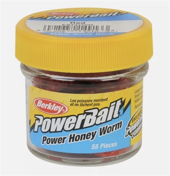 Picture of BERKLEY FISHING PRODUCTS POWERBAIT POWER HONEY WORM RED 1" SMALL JAR 1089416
