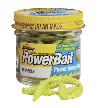 Picture of BERKLEY FISHING PRODUCTS POWERBAIT POWER HONEY WORM YELLOW 1" SMALL JAR 1089418