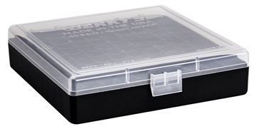 Picture of Berry's Ammo Box 40S&W/45ACP Clear/Black Polypropylene 100rd 16678