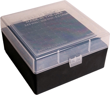 Picture of Berry's Ammo Box Clear/Black Polypropylene 100rd 25338