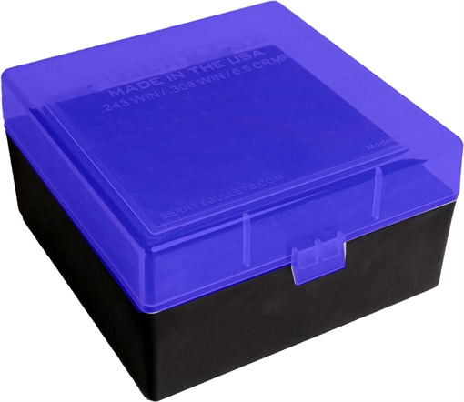 Picture of Berry's Ammo Box Blue/Black Polypropylene 100rd 87439