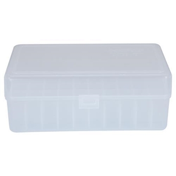 Picture of Berry's Mfg 411 Clear Ammo Flip Top Box Holds 50 Rounds - .45/70 Govt 38482