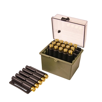 Picture of Berry's Mfg Safari Ammo Box 20rd Large Rifle Clear/Olive 62963