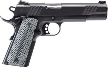 Picture of Bersa B1911 Onyx Full Size Frame 45 ACP 8+1 5" Stainless Steel Barrel, Black Serrated Steel Slide, Black Stainless Steel Frame w/Beavertail, Gray VZ Grip, Ambidextrous B19117050BBBB