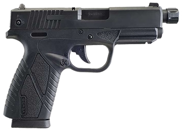 Picture of Bersa Concealed Carry, Striker Fired, Semi-automatic, Polymer Frame Pistol, Compact, 9MM, 4" Threaded Barrel, Matte Finish, Black, Fixed Sights, 8 Rounds, 1 Magazine BP9MCCX
