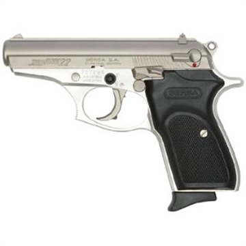 Picture of Bersa Thunder 22, Double Action/Single Action, Semi-automatic, Metal Frame Pistol, Compact, 22LR, 3.5" Barrel, Alloy, Nickel Finish, Polymer Grips, Fixed Sights, 10 Rounds, 1 Magazine T22NKL