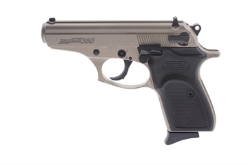 Picture of Bersa Thunder, Double Action/Single Action, Semi-automatic, Metal Frame Pistol, Compact, 380ACP, 3.5" Barrel, Alloy, Nickel Finish, Polymer Grips, Fixed Sights, 8 Rounds, 1 Magazine T380NKL8