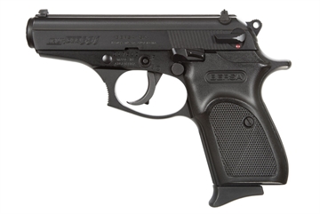 Picture of Bersa Thunder, Double Action/Single Action, Semi-automatic, Metal Frame Pistol, Compact, 380ACP, 3.5" Barrel, Alloy, Matte Finish, Black, Polymer Grips, Fixed Sights, 8 Rounds, 1 Magazine T380M8