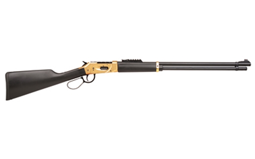 Picture of ADCO Lever Action Shotgun, 410 Bore, 20" Barrel, Brass Receiver, Gold, Blued Barrel and Mag Tube, Black Stock, Fiber Optic Front Sight, 5 Rounds LEV41G