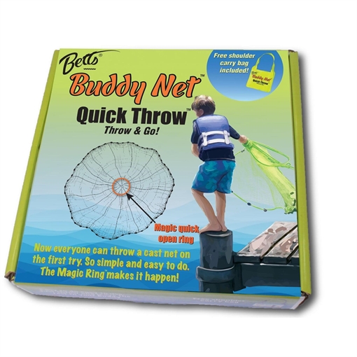 Picture of BETTS TACKLE BUDDY QUICK THROW NET 4' 3/8" MESH CHARTREUSE CH4-I-EZ