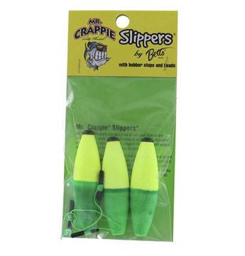 Picture of BETTS TACKLE MR. CRAPPIE PEGEEZ FLOATS 1 1/2" CIGAR 3 PK M00B-PG-3YG