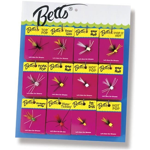 Picture of BETTS TACKLE POP'R DISPLAY 72 ASSTD POPPERS PP-6