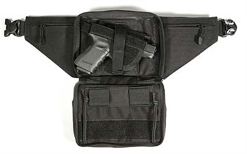 Picture of Blackhawk Fanny Pack OWB Black Cordura Belt Loop Fits Most Small To Large Autos & Revolvers Ambidextrous 60WF05BK