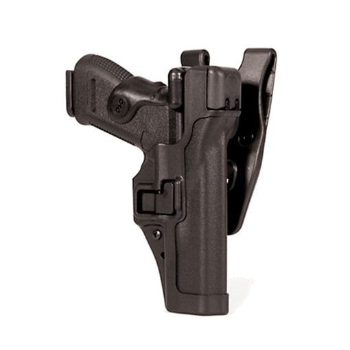 Picture of BLACKHAWK Level 3 Duty SERPA Belt Holster, Fits Glock 17/19/22/23/31/32, Right Hand, Matte Finish, Black 44H100BK-R