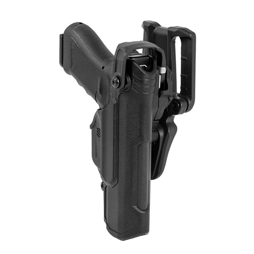 Picture of BLACKHAWK T-Series, Duty Holster, Right Hand, Black, Fits Glock 17/19/22/31, Includes Jacket Slot Belt Loop, Polymer 44N500BKR