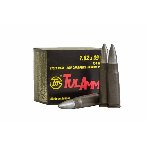 Picture of TULA AMMO RIFLE AMO 7.62X39 122GR GR FMJ STEEL CASE 20RD (50 BOX CASE 814950015010 UL076201