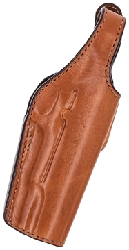 Picture of Bianchi 19L Thumbsnap Belt Holster Size 19 Open Bottom Style made of Leather with Tan Finish & Belt Loop Mount Type fits Ruger SR1911 & Springfield 1911-A1 for Right Hand 17632