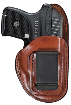 Picture of Bianchi 100 Professional Size 14 IWB Leather Tan Belt Clip Fits Browning Hi-Power/Ruger SR/Colt 1911 Government Right Hand 19238