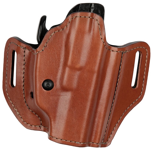 Picture of Bianchi Allusion Assent Pro-Fit OWB Size 13 Tan Leather Belt Slide Compatible w/Glock 17/22/Springfield XDS/Ruger American Pistol Belt Up to 1.50" Wide Right Hand 38351
