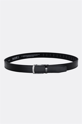 Picture of Bianchi EDC NexBelt, 1.5" Wide, User Adjustable Up to 50", Leather Construction, Matte Finish, Black, High Gloss Silver Buckle NXB-24551