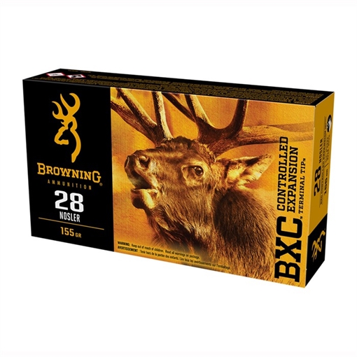 Picture of Browning Ammunition 28 NOSLER 155GR CONTROLLED EXPANSION TERMINAL TIP 20/BOX B192200281