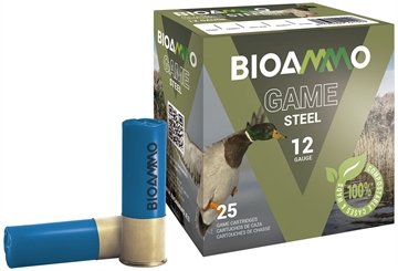 Picture of BIOAMMO Steel Game Waterfowl Shotshells 12 ga 2-3/4" 1 oz 1265 fps #3 25/ct BLS2830
